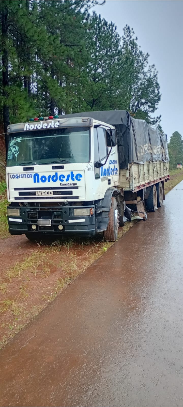Choque entre una camioneta y un camión en la Ruta 14 dejó dos lesionados  2
